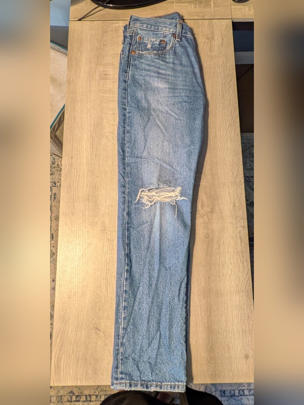 Levi's 501 Classic Blue Denim Jeans 27x30 - Picture 8 of 12